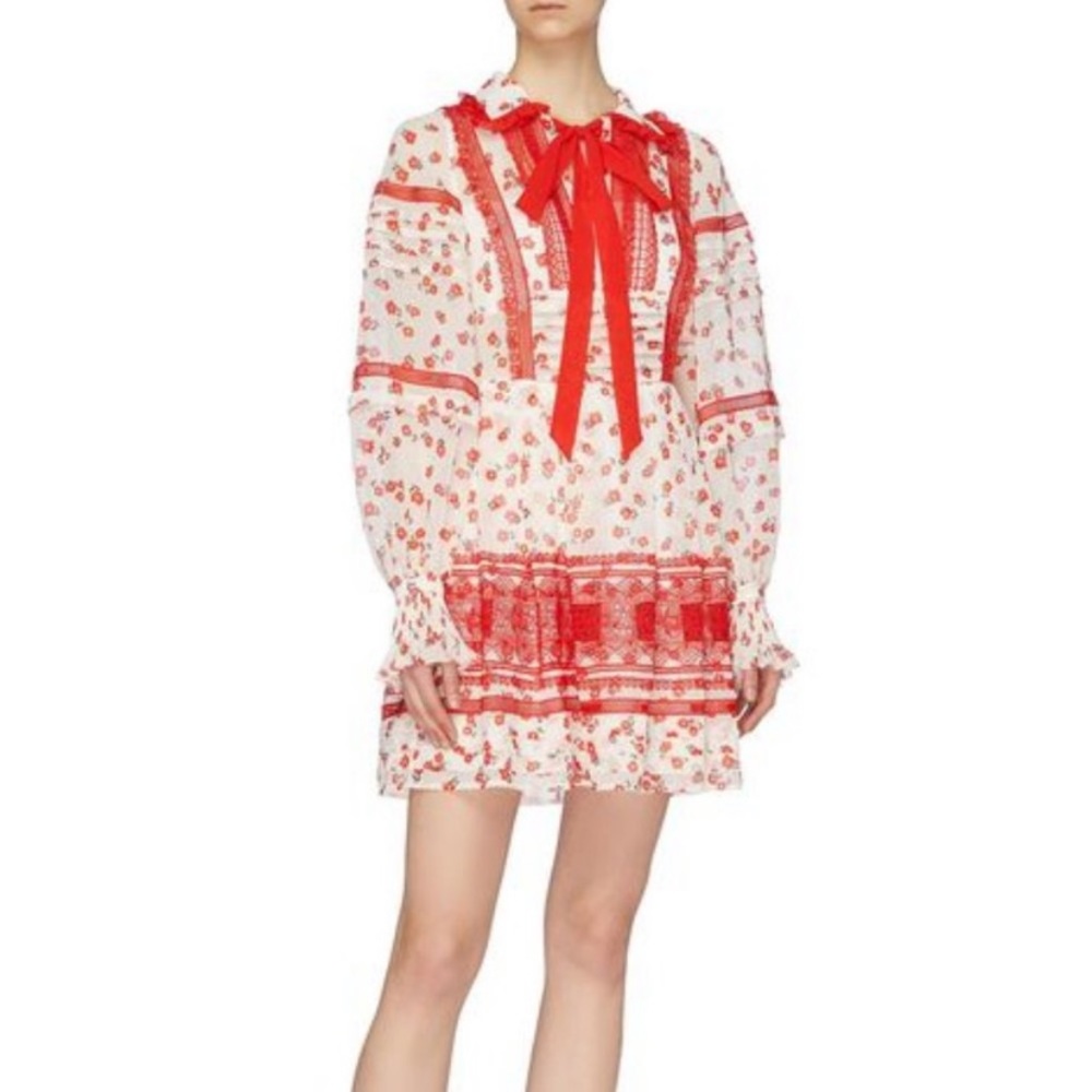 Self-Portrait Daisy Print Dress